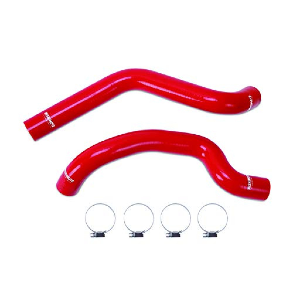 Mishimoto MMHOSE-WR6-07RD Silicone Radiator Hose Kit Compatible With Jeep Wrangler 6Cyl 2007-2017 Red