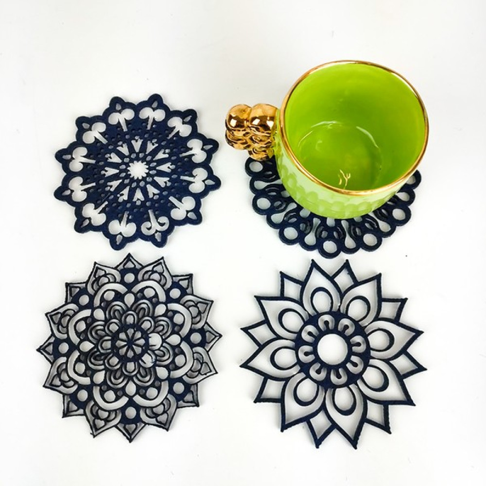 Misingpiece Keçe Motifli Bardak Altlığı Dörtlü Paket Oto Boyaları Fiyatı