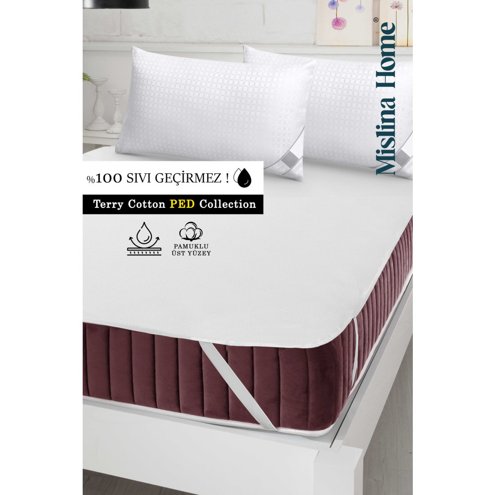 Mislina Home Terry Cotton Pamuklu Sıvı Su Geçirmez Köşe Lastikli Ped Bebek Çocuk Yatak Koruyucu Alezi 180 x 200 Beden Alez / Yatak Koruyucu Fiyatı