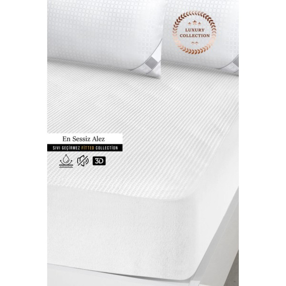 Mislina Premium Fitted Çift Kişilik Sıvı Geçirmez Çarşaf Alez 150X200 - 150 x 200 cm - Beyaz Alez / Yatak Koruyucu Fiyatı