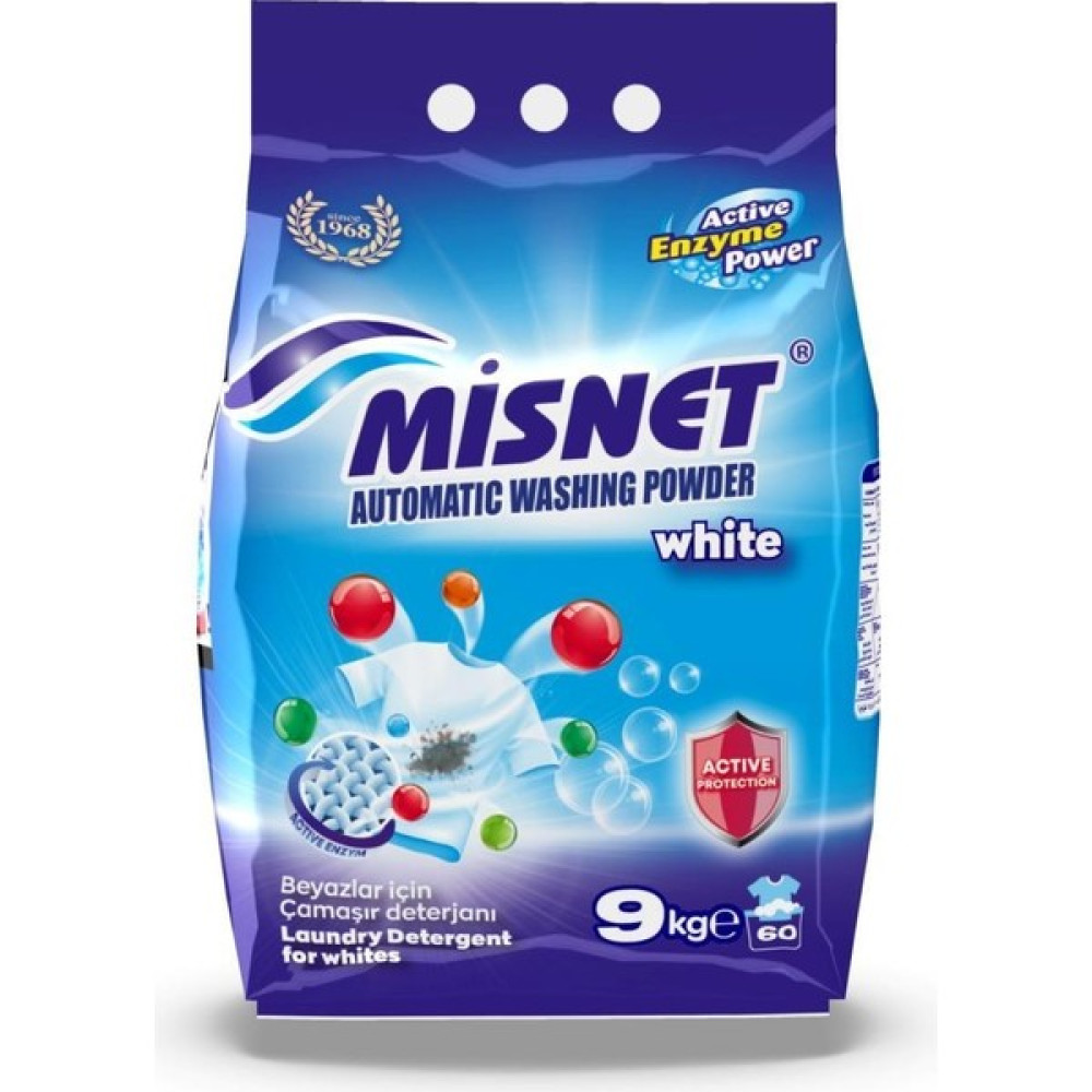 Misnet Beyazlar İçin Toz Çamaşır Deterjanı 9 kg 60 Yıkama Çamaşır Deterjanı Fiyatı