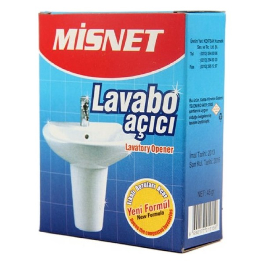 Misnet Lavabo Açıcı 45Gr Temizlik Malzemeleri Fiyatı