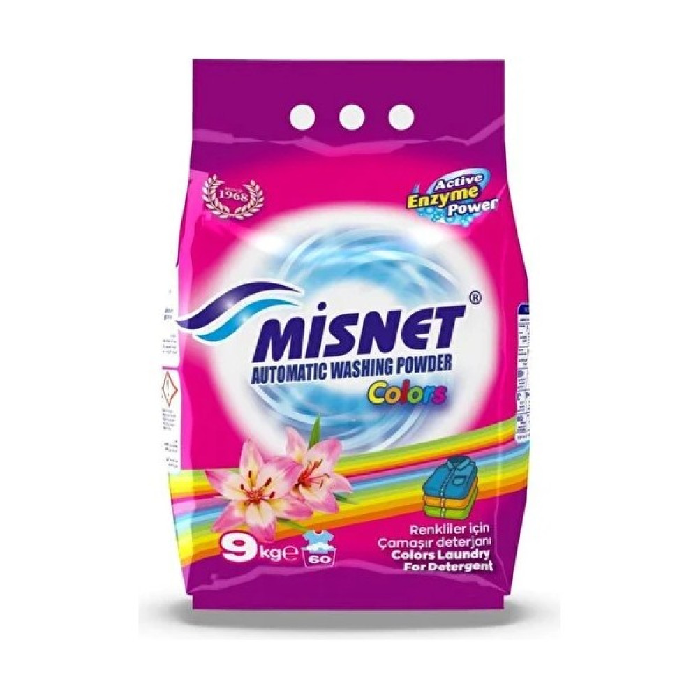 Misnet Renkliler İçin Toz Çamaşır Deterjanı 9 kg 60 Yıkama Çamaşır Deterjanı Fiyatı