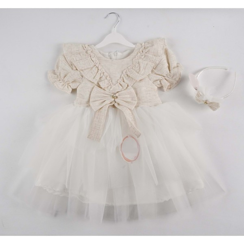 Miss Armina Kids Roba Fırfırlı Tül Elbise - Miss Armina Kids - Elbise - Beyaz - 2 Yaş - CS2023000021-2912 Kız Çocuk Elbise Fiyatı