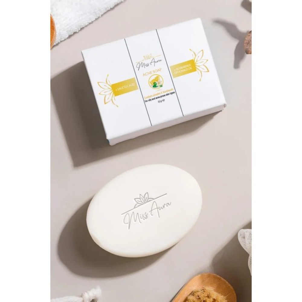 Miss Aura Anti-Acne Sabun Sivilce Ve Siyah Noktalar Yağlı Ve Akne Eğilimli Cilt Tipleri, 115 Gr Sabunlar Fiyatı