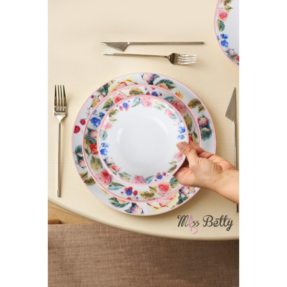 Miss Betty 24 Parça 6 Kişilik Rose Deluxe Yemek Takımı Porselen New Yemek Takımı Fiyatı