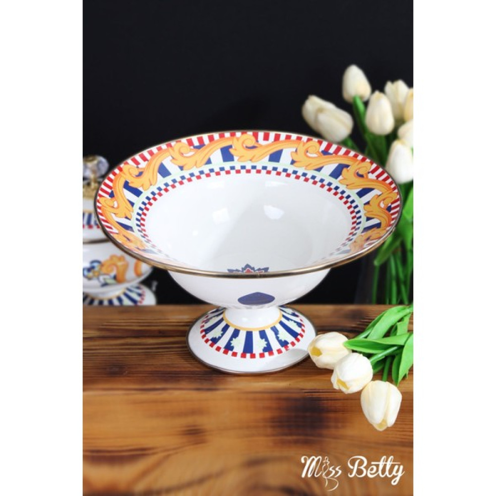 Miss Betty Emaye Ayaklı Meyvelik 30 Cm Elegance - 1 Adet Kase Fiyatı