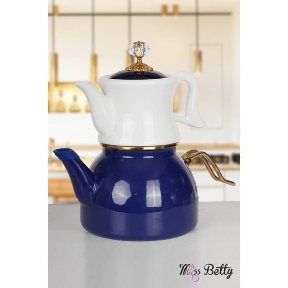 Miss Betty Porselen Demlikli Emaye Çaydanlık Takımı Çay / Çaydanlık Setleri Fiyatı