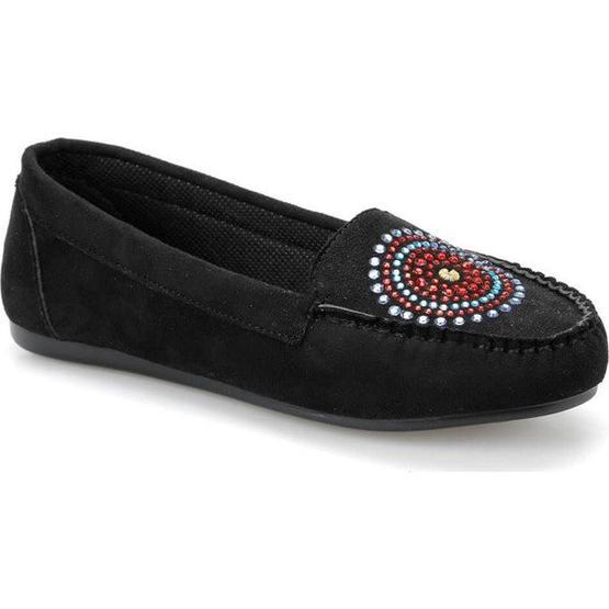Miss F DS19038 Siyah Kadın Loafer Ayakkabı