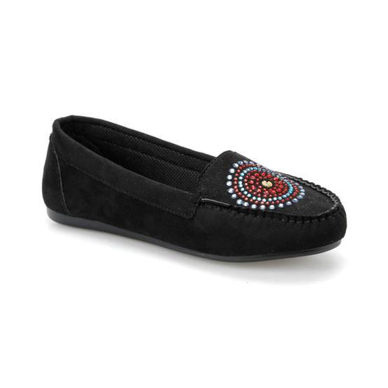Miss F DS19038 Siyah Kadın Loafer Ayakkabı