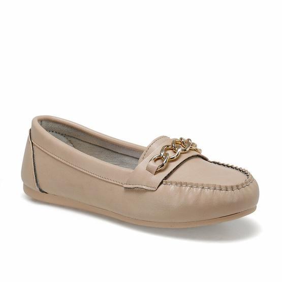 Miss F DS20052 Bej Kadın Loafer Ayakkabı