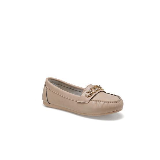 Miss F DS20052 Bej Kadın Loafer Ayakkabı