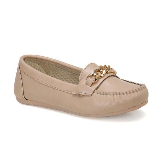 Miss F DS20052 Bej Kadın Loafer Ayakkabı
