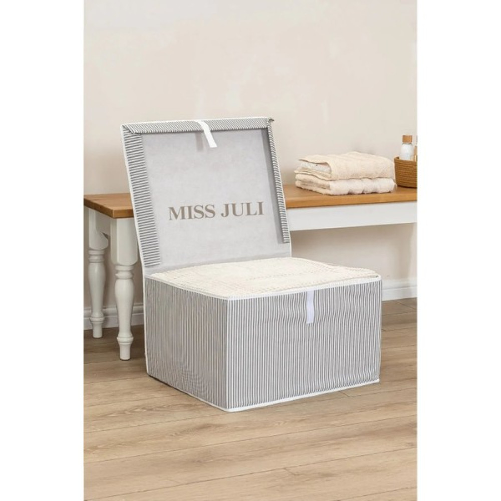 Miss Juli 3 Adet Çok Amaçlı Kapaklı Kutu Hurç Mini Boy 40*30*25 cm - 30 x 25 cm Hurç Fiyatı