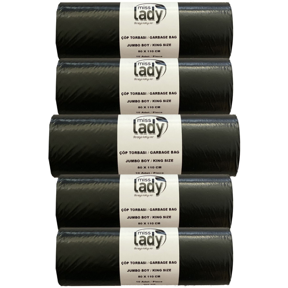 Miss Lady Çöp Torbası ( Jumbo ) 400 gr 10 Lu X5 Çöp Poşetleri Fiyatı