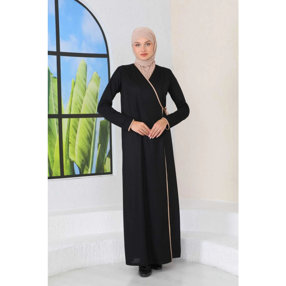 miss ledonna Içten Dıştan Bağlamalı Namaz Elbisesi Siyah S Beden Tesettür Giyim Fiyatı