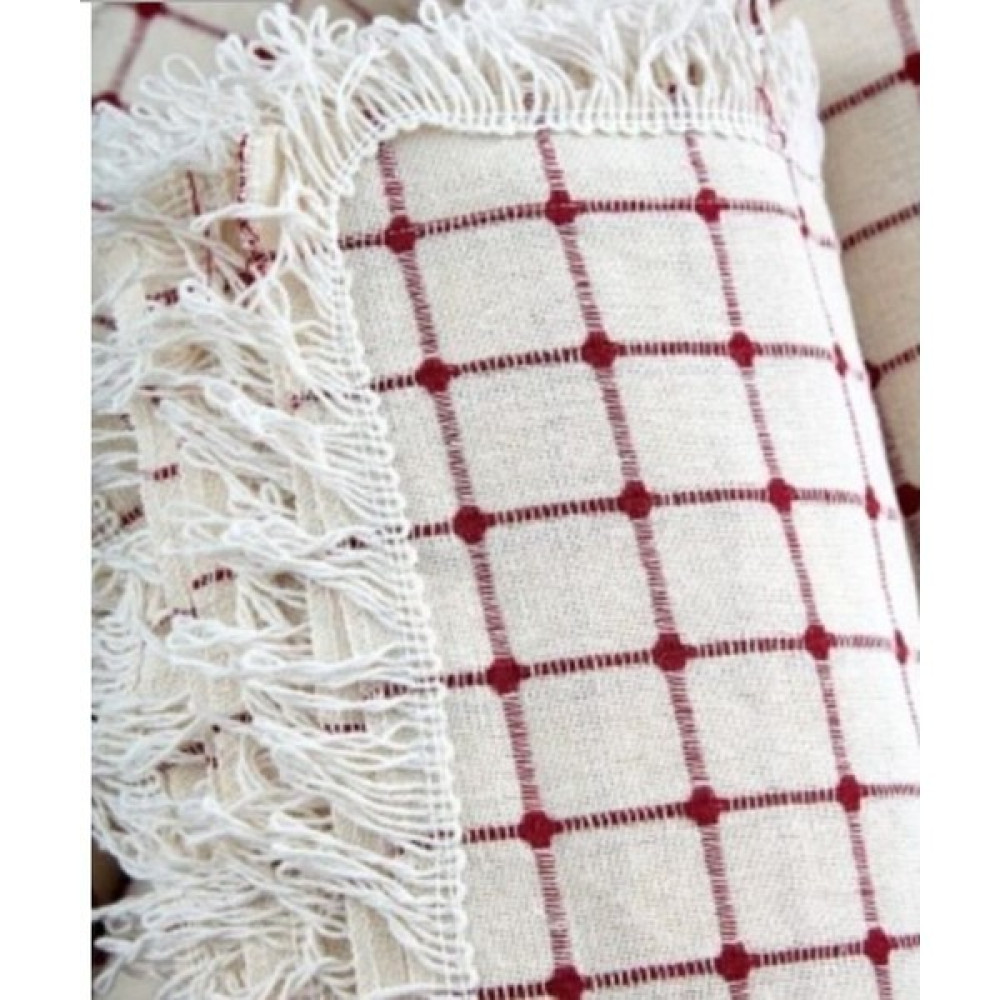 Miss Linda Home Collection %100 Pamuklu Buldan Işi Koltuk Örtüsü 180X180 cm - 180 x 180 cm - Bordo Koltuk & Kanepe Örtüsü Fiyatı