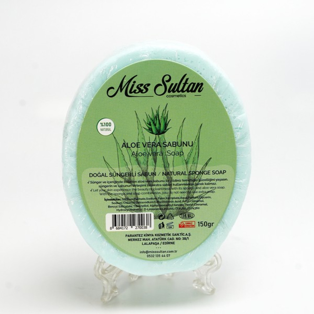 Miss Sultan %100 Doğal Aloe Veralı Süngerli Sabun Sabunlar Fiyatı