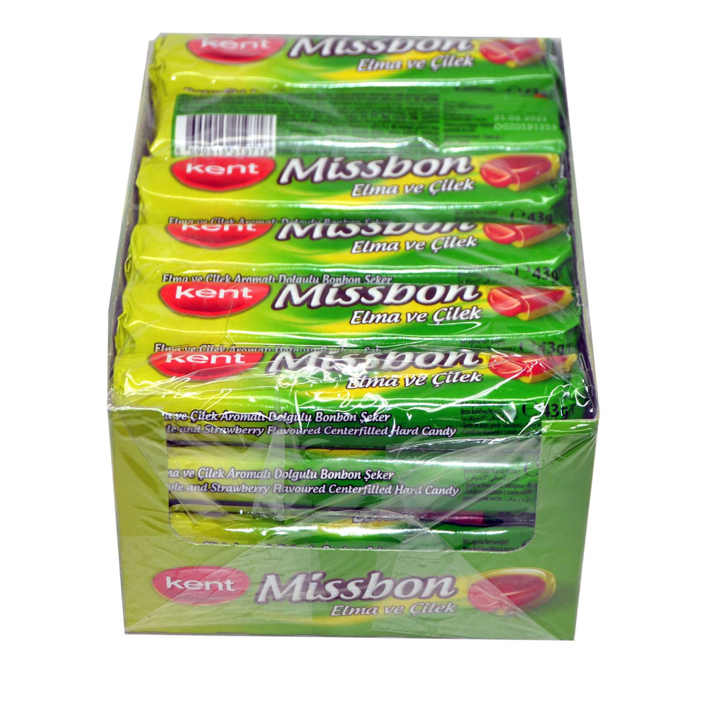 Missbon Şeker 43 gr 24'lü Paket Elma & Çilek Aromalı Diğer Fiyatı