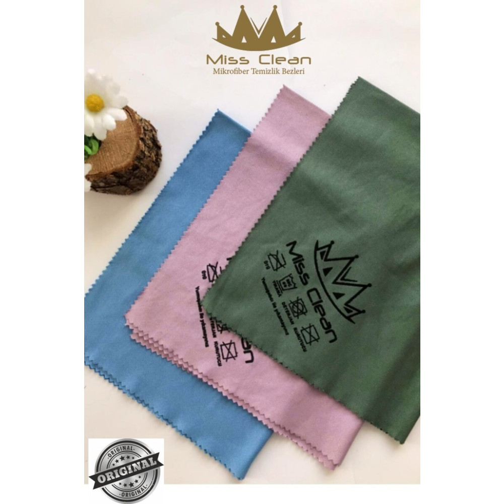 MissClean ( 3 Adet ) Mikrofiber Cam Ve Ayna Temizlik Bezi 40x50 Cm Temizlik Malzemeleri Fiyatı