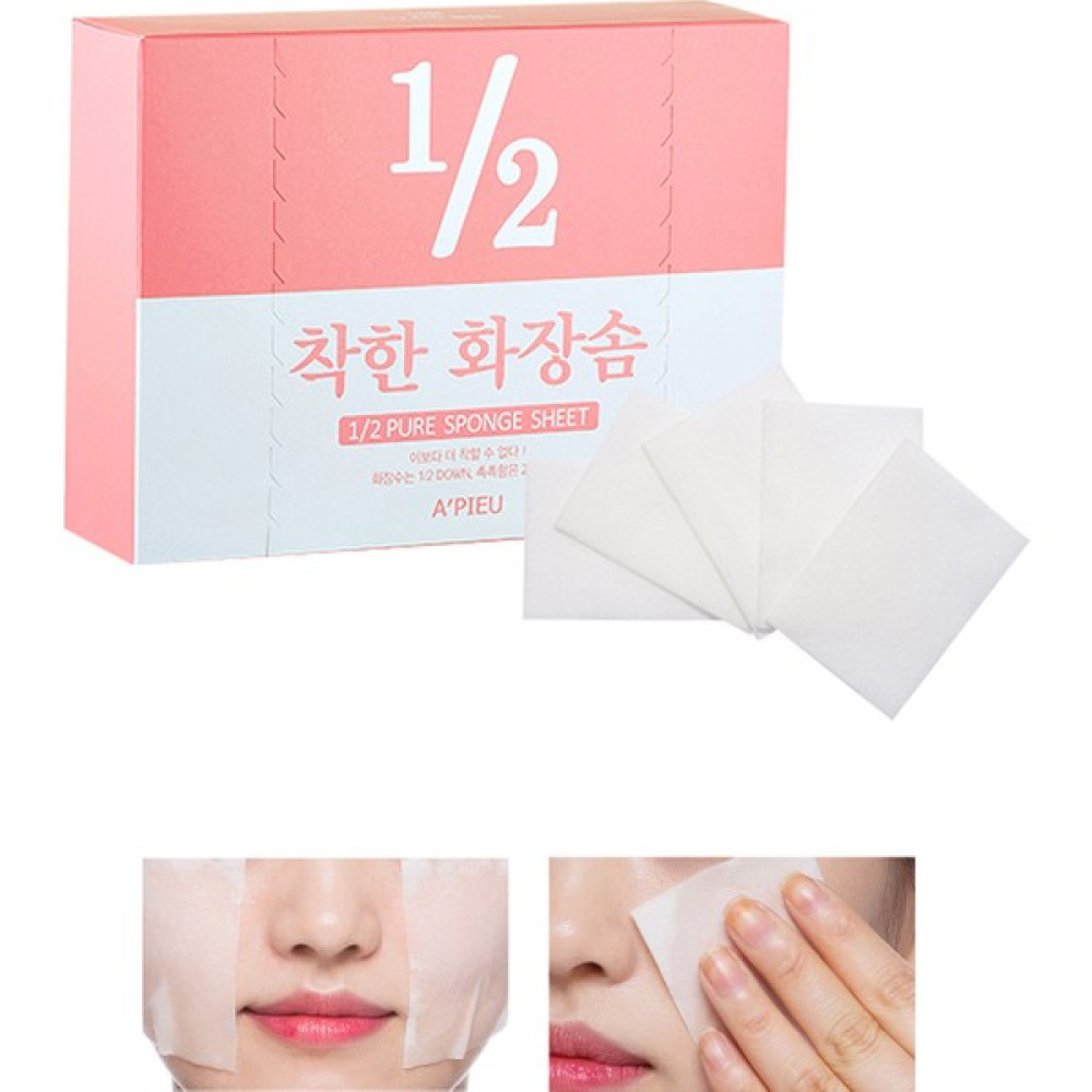 Mıssha A'pıeu 1/2 Pure Sponge Sheet - Cilt Bakım Diski Makyaj Temizleyicileri Fiyatı