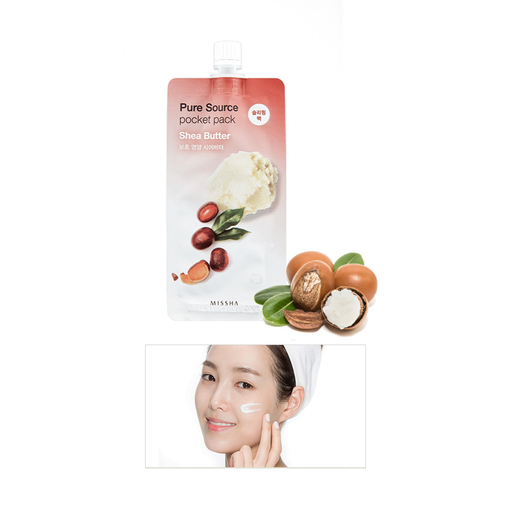 Missha Besleyici Nemlendirici Shea Yağı Özlü Uyku Maskesi 10ml Pure Source Pocket Pack Shea Butter Cilt ve Yüz Bakımı Fiyatı