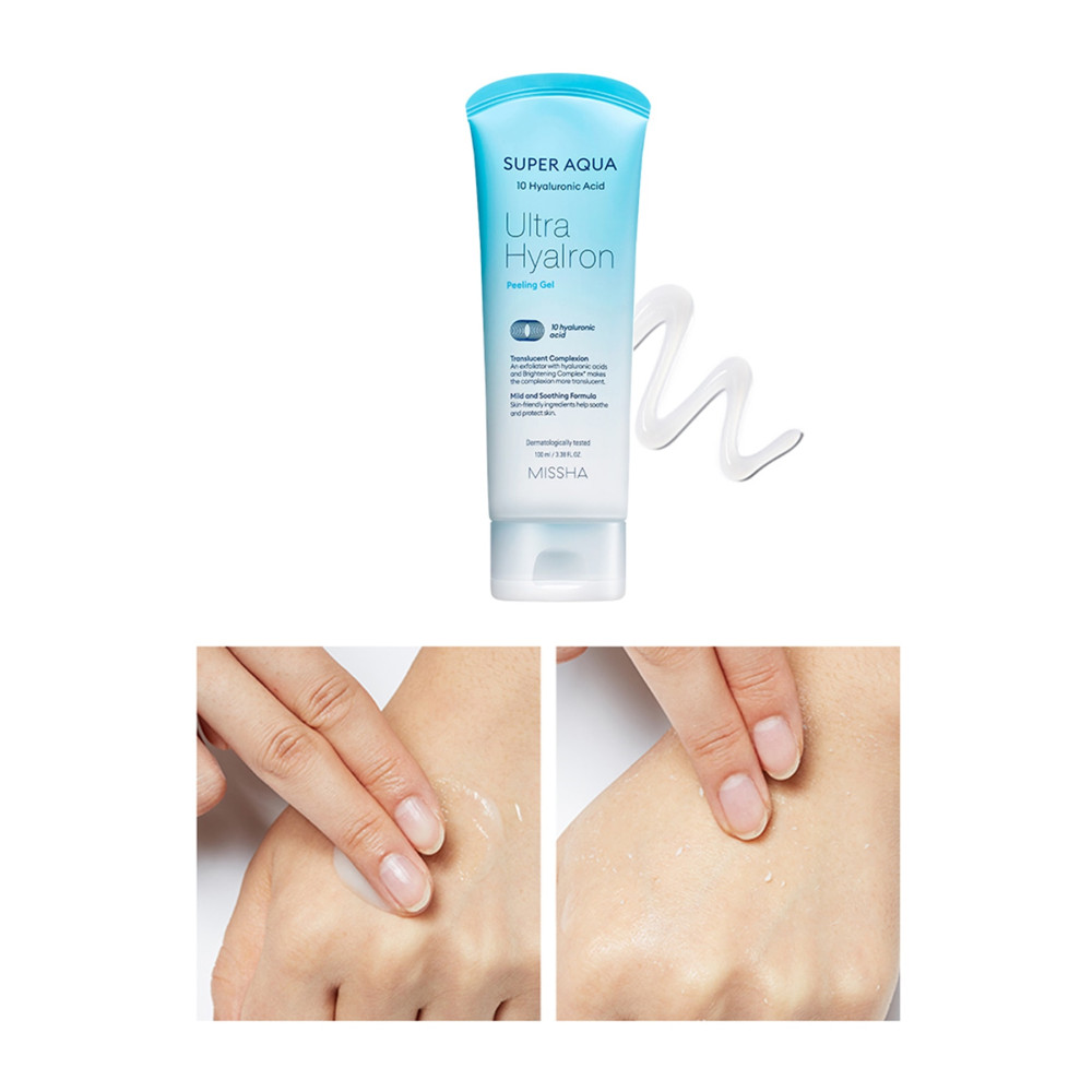 Missha Hyalüronik Asit İçeren Pürüzsüz Görünüm Veren Peeling 100ml Super Aqua Ultra Hyalron Peeling Gel Cilt Temizleme ve Peeling Fiyatı