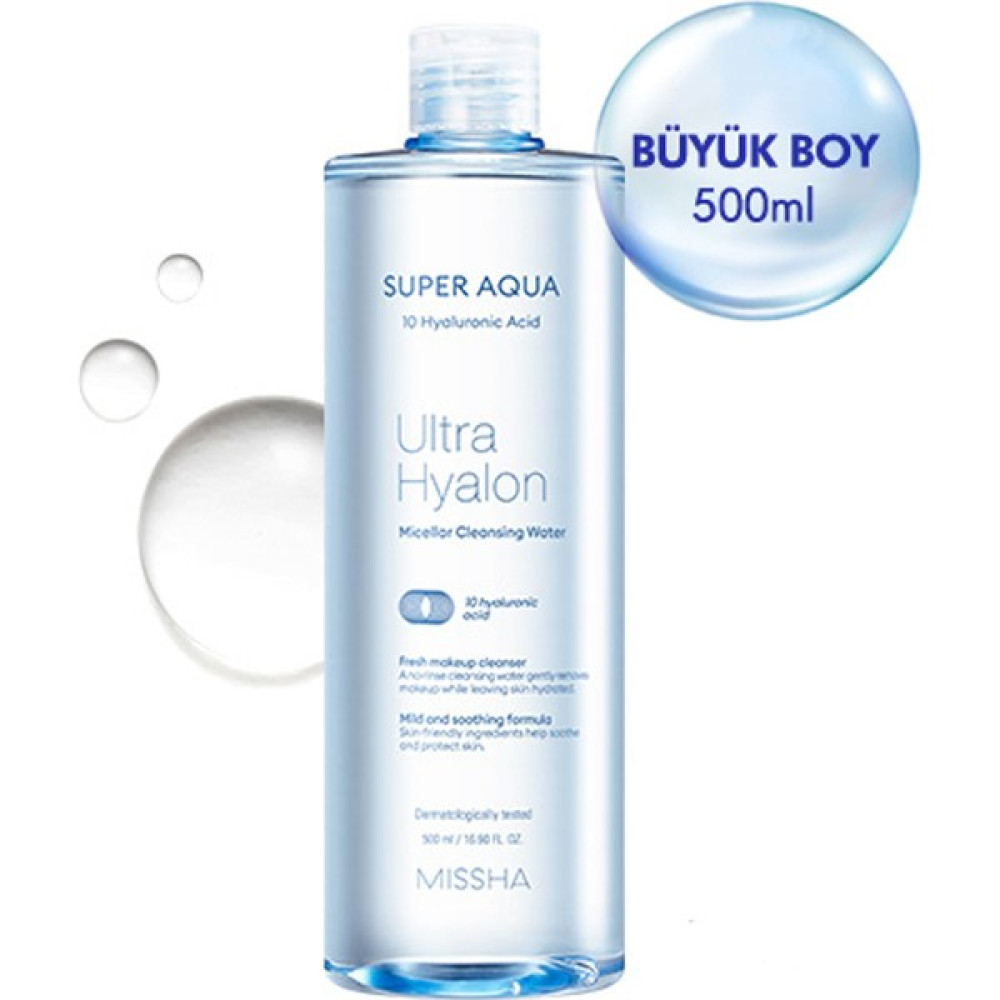 Mıssha Hyalüronik Asit Içeren Temizleme Suyu -Super Aqua Ultra Hyalon Micellar Cleansing Water Cilt Temizleme ve Peeling Fiyatı