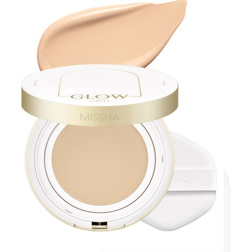 MISSHA Işıltılı ve Cam Cilt Görünüm Sunan Cushion SPF37+++GLOW Cushion Light (No.23 Sand) Fondötenler Fiyatı