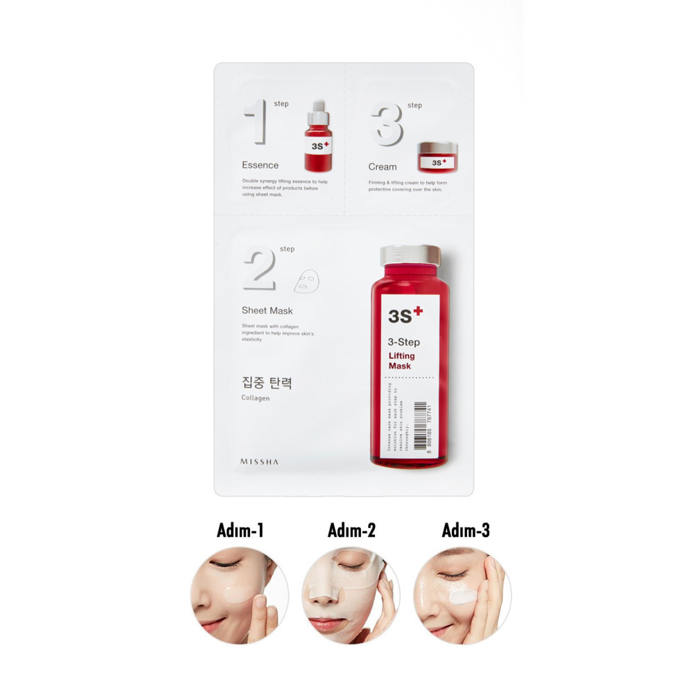 Missha Kolajen İçeren 3 Aşamalı Maske (15g) 3 step Lifting Mask Cilt ve Yüz Bakımı Fiyatı