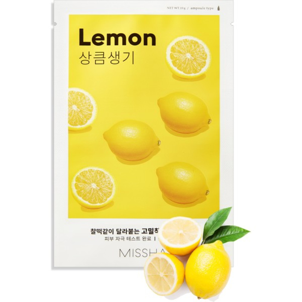 Mıssha Koyu ve Mat Ciltler Için Limon Içeren Aydınlatıcı Yaprak - Airy Fit Sheet Mask (Lemon) - Lemon Maskeler Fiyatı