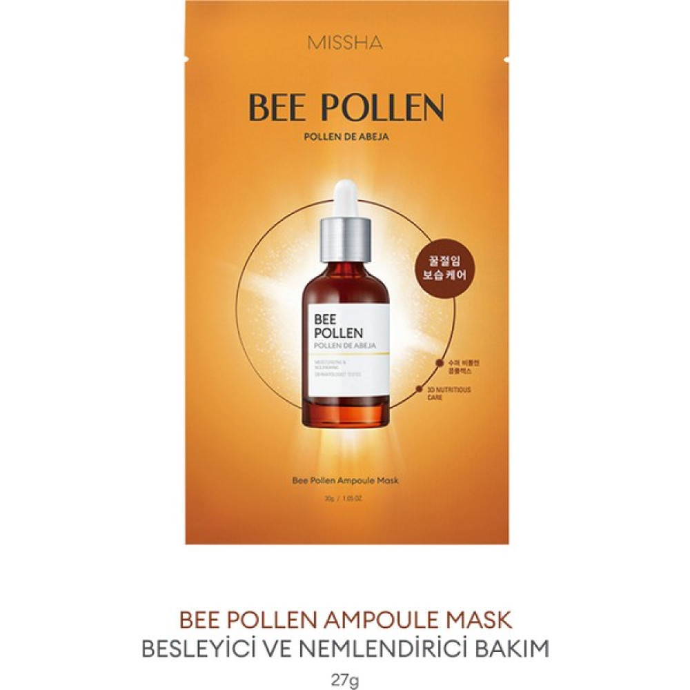 MISSHA Kuruluktan Kaynaklı Yıpranmış Cansız Ciltler İçin Yaprak Maske Bee Pollen Ampouler Mask Maskeler Fiyatı