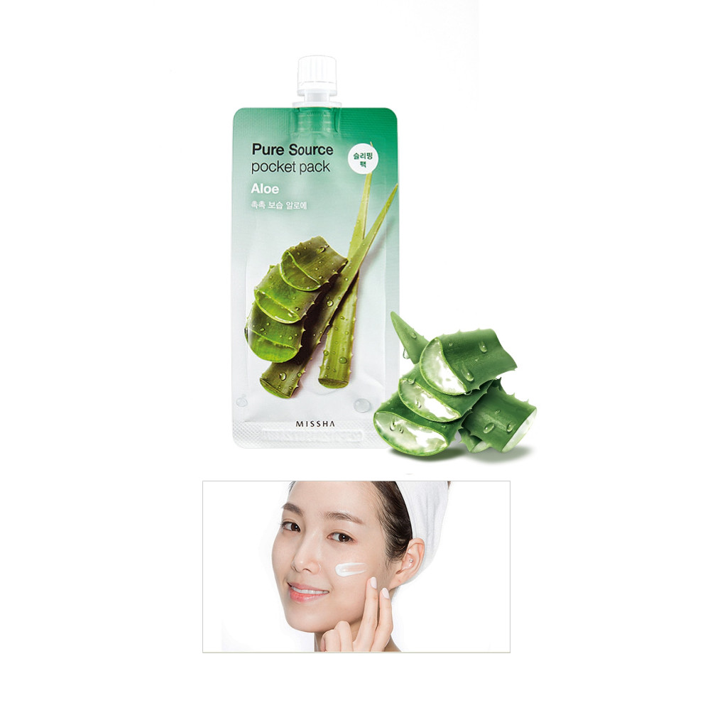 Missha Nemlendirici Aloe Vera Uyku Maskesi 10ml Pure Source Pocket Pack Aloe Cilt ve Yüz Bakımı Fiyatı