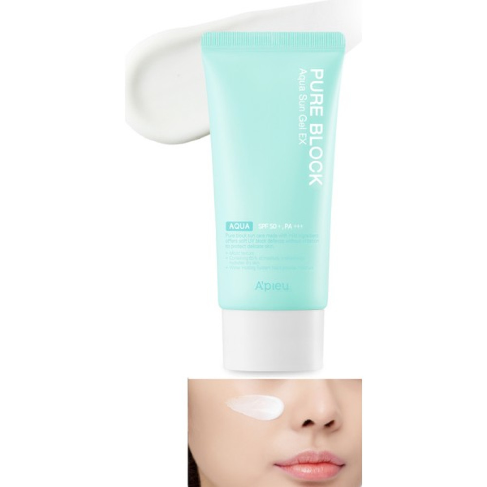 Missha Su Bazlı, Nemlendirici, Hafif Güneş Kremi A'PIEU Pure Block Aqua Sun Gel Ex SPF50+/PA+++ 50ml Güneş Kremleri ve Losyonları Fiyatı