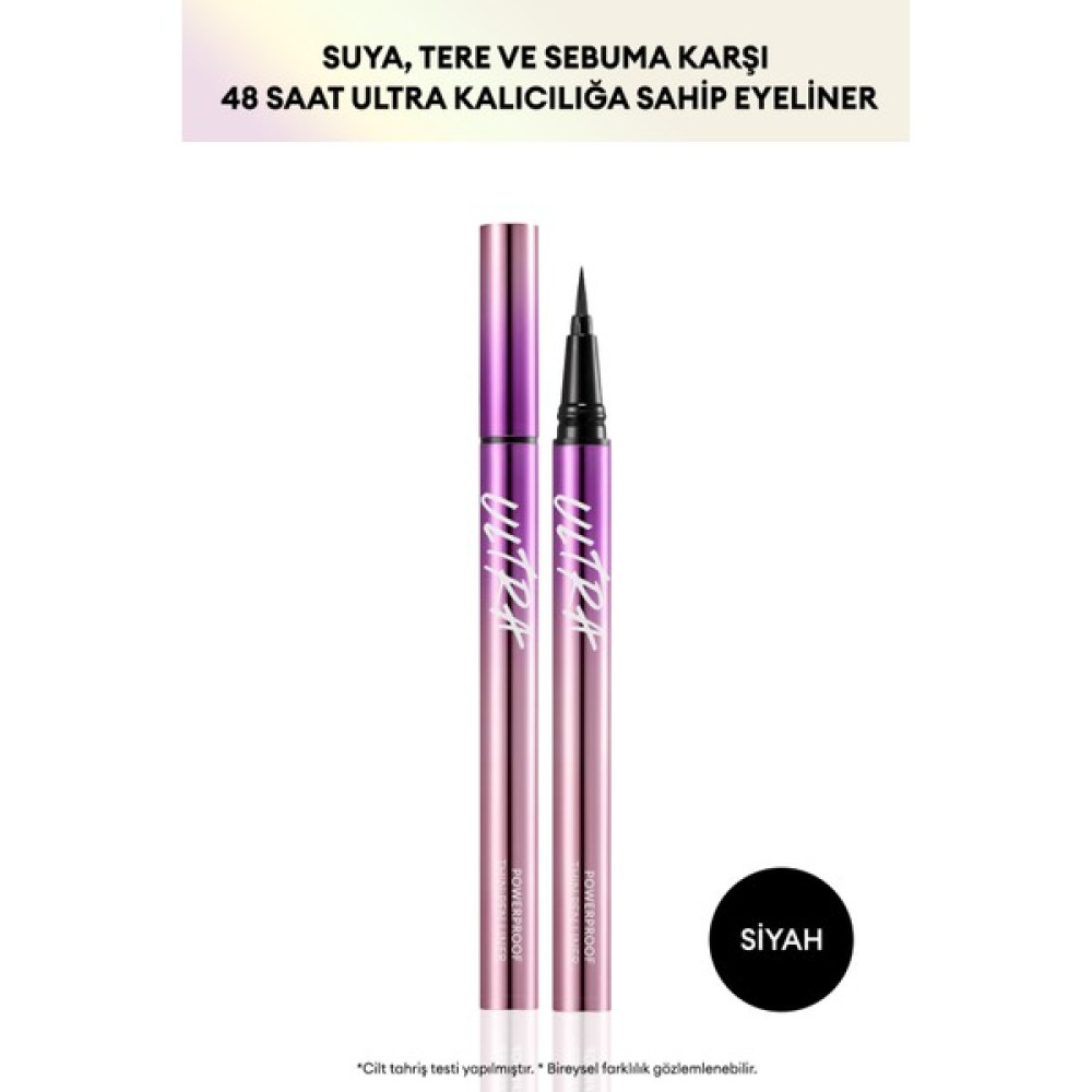 MISSHA Su , Ter ve Yağa Dayanıklı , 48 Saate Kadar Kalıcı Eyeliner Ultra Powerproof Thin Pen Liner (Black) Göz Kalemleri Fiyatı