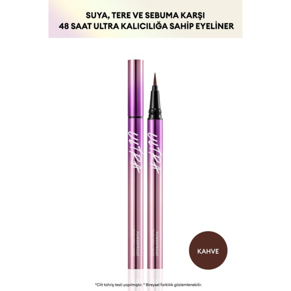 MISSHA Su , Ter ve Yağlanmaya Dayanıklı , 48 Saate Kadar Kalıcı Ultra Powerproof Thin Pen Liner (Brown) - Kahverengi Göz Kalemleri Fiyatı