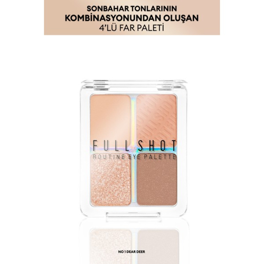 MISSHA Yoğun Renk Pigmentli 4' Lü Far Paleti A'pıeu Full Shot Routine Eye Palette (No.1) Göz Farı Fiyatı