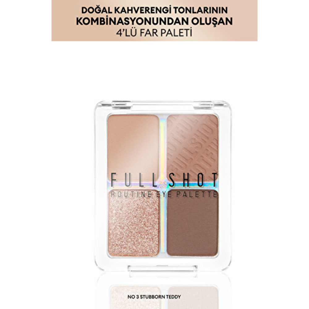 MISSHA Yoğun Renk Pigmentli 4' Lu Far Paleti A'pıeu Full Shot Routine Eye Palette (No.3) Göz Farı Fiyatı