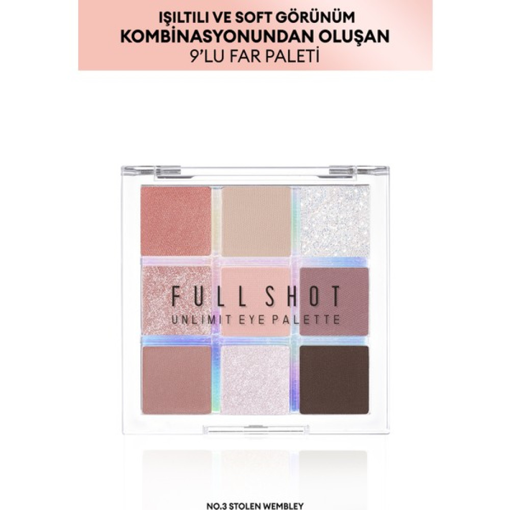 MISSHA Yoğun Renk Pigmentli 9' Lu Far Paleti Full Shot Routine Eye Palette(No.3 Stolen Wembley) Göz Farı Fiyatı