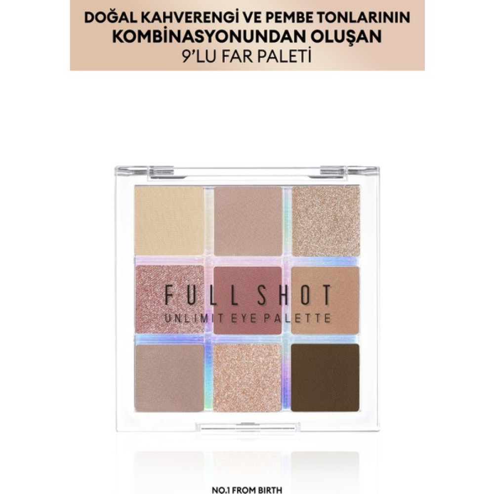 MISSHA Yoğun Renk Pigmentli 9' Lu Far Paleti Full Shot Unlimit Eye Palette (No.1 From Birth) Göz Farı Fiyatı