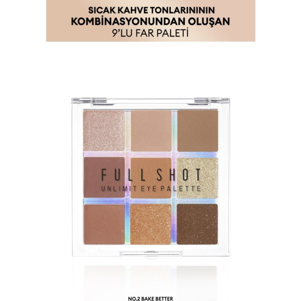 MISSHA Yoğun Renk Pigmentli 9' Lu Far Paleti Full Shot Unlimit Eye Palette (No.2 Bake Better) Göz Farı Fiyatı