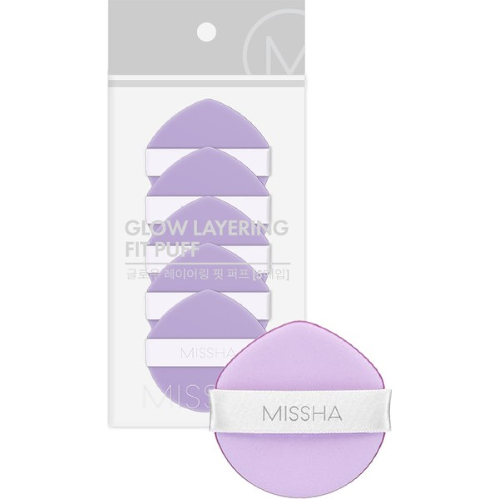 MISSHA Yüksek Kapatıcılık Sağlayan Yumuşak Makyaj Süngeri 5 Adet Glow Layering Fit Puff Makyaj Fırça ve Aksesuarları Fiyatı