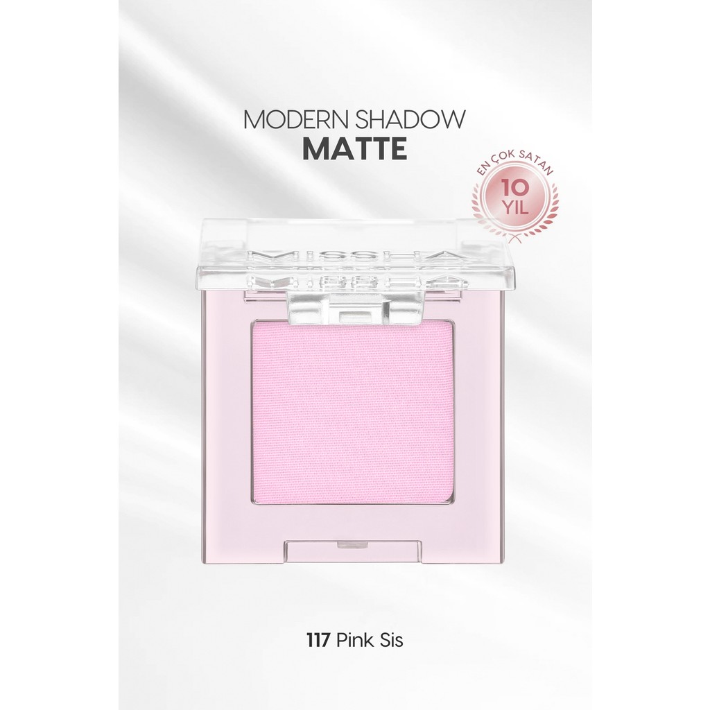 MISSHA Yumuşak Dokulu, Dökülme Yapmayan Mat Tekli Göz Farı Modern Shadow Matte (117 Pink Sis) - 117 Pink Sis Göz Farı Fiyatı