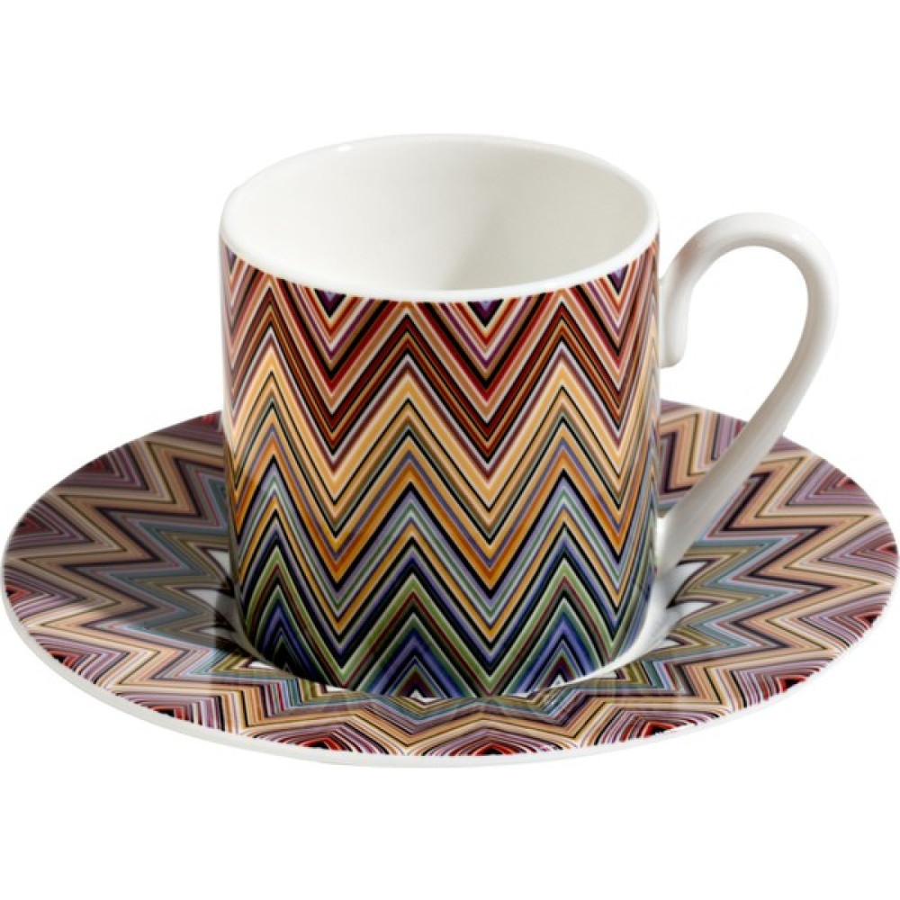 Missoni Home Jarris Zig-Zag Kahve Fincanı ve Tabağı 6'lı Set – Missoni Home Imzasıyla Şık Tasarım - Renkli Fincan / Bardak / Kahve Takımı Fiyatı