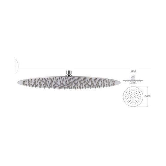 Mistillo MTD08 Slim 304 Paslanmaz Metal Tepe Duş Başlığı