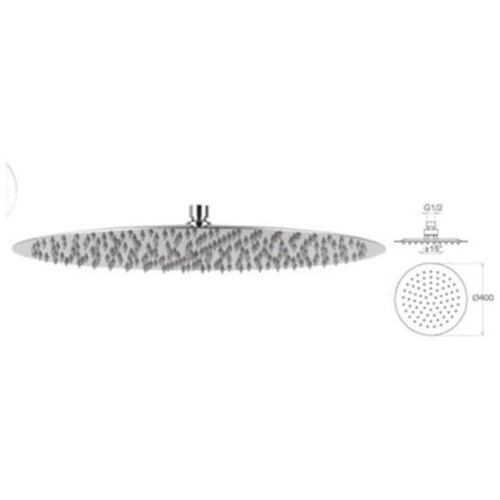 Mistillo MTD08 Slim 304 Paslanmaz Metal Tepe Duş Başlığı