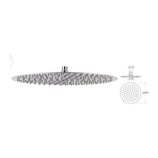 Mistillo MTD08 Slim 304 Paslanmaz Metal Tepe Duş Başlığı