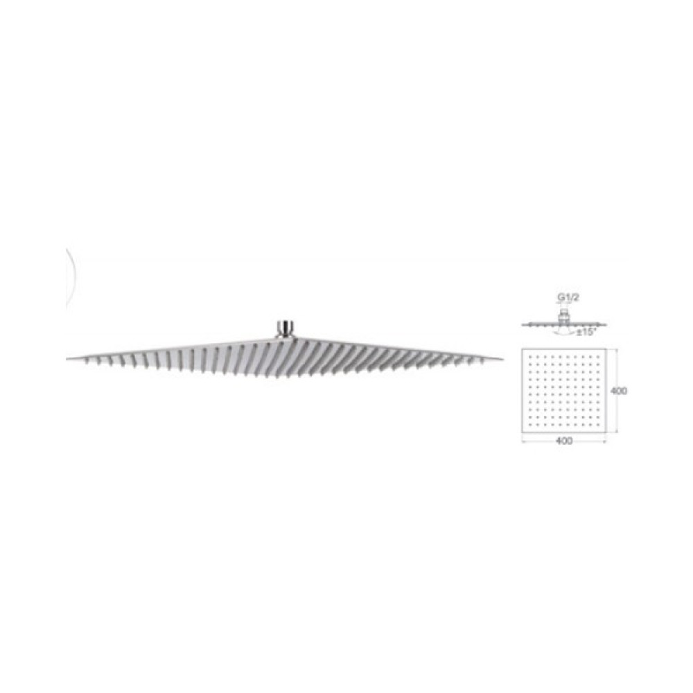 Mistillo Slim 304 Paslanmaz Metal Tepe Duş Başlığı - Mtd04 Duş Başlığı Fiyatı