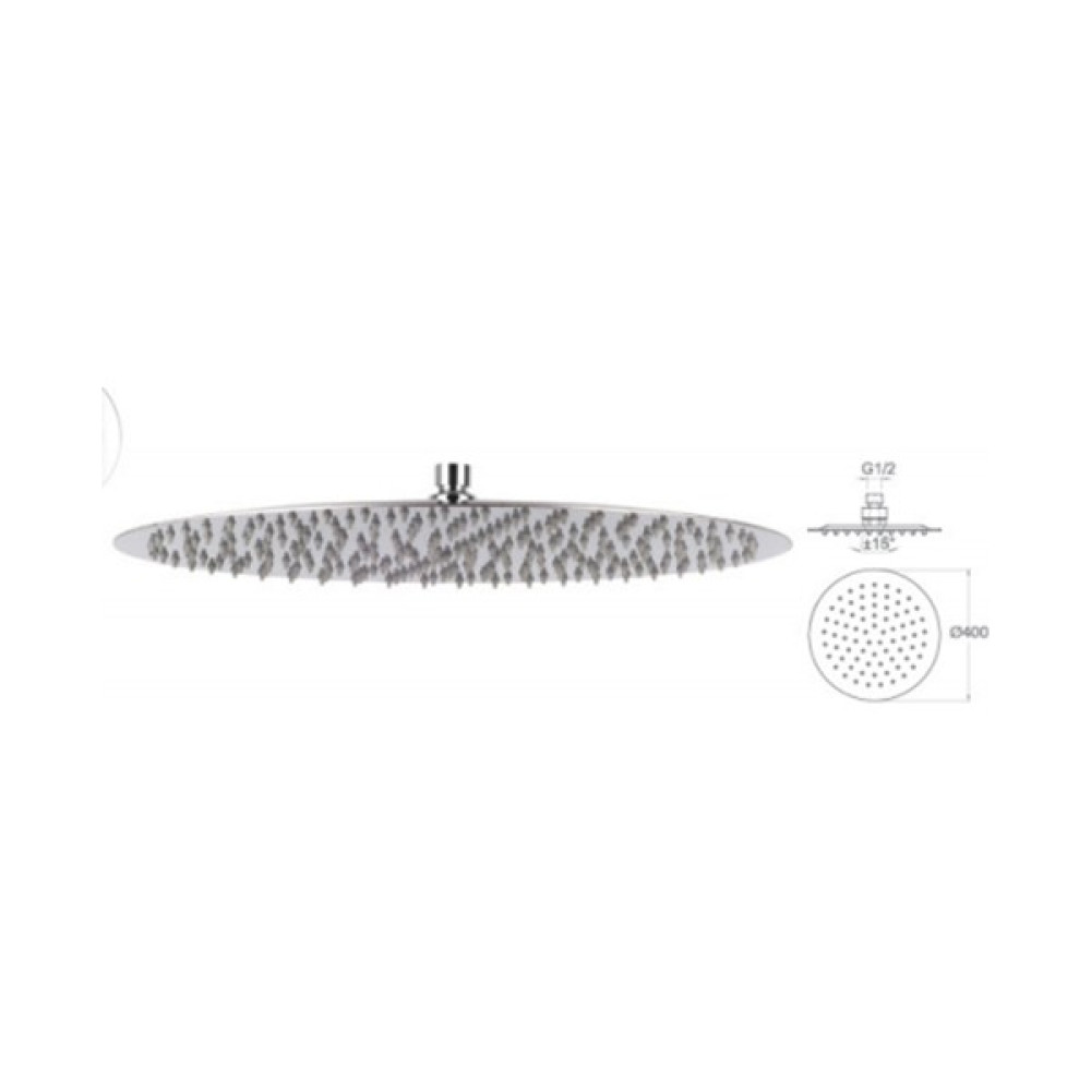Mistillo Slim 304 Paslanmaz Metal Tepe Duş Başlığı - Mtd08 Duş Başlığı Fiyatı