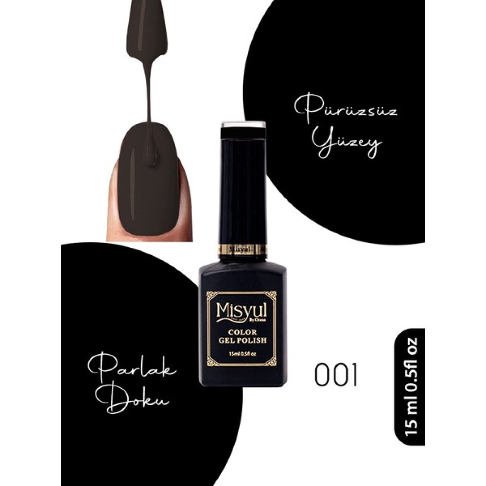Misyul Kalıcı Oje, Uv LED Kalıcı Oje Nail Art 15ML - Oje 001 Oje Fiyatı